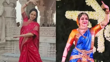 Hema Malini Looks Exquisite In Blue As She Performs 'Raag Seva' At The Ram Temple In Ayodhya