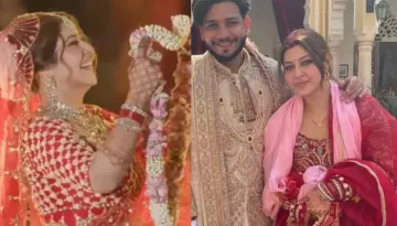 Sonarika Bhadoria Of 'Devon Ke Dev Mahadev' Wore A Patiala Suit With 'Doli' Embroidery For Vidaai