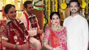 Esha Deol Remarried Husband, Bharat Takhtani On Her 'Godh Bharai', 'He Was Stuck With Me Again'