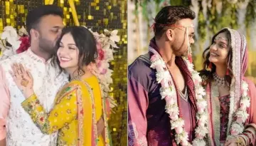 Divya Agarwal's First Wedding Pictures Go Viral, 'Dulhaniya' Stuns In A Purple-Hued Lehenga