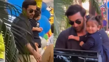 Raha Kapoor Smiles As She Leaves Cousin, Jeh's B'Day Party, Looks Cute In Diamond Earrings