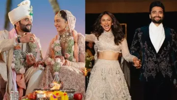 Rakul Preet Singh Wore Falguni And Shane Peacock Lehenga With Unique Blouse For Pre-Wedding Ceremony