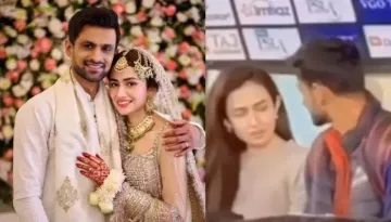 Shoaib Malik Engages In Lovey-Dovey Chit-Chat Session With Sana Javed In Stadium, Netizens React