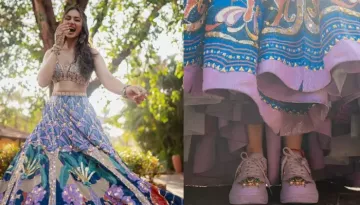 Rakul Preet Singh Turns Into The Coolest Bride, Pairs Sneakers With Lehenga On Her 'Haldi'