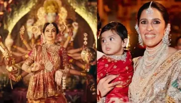 Nita Ambani Gives Special Performance For Granddaughters, Aadiya And Veda On 'Vishwambhari Stuti'