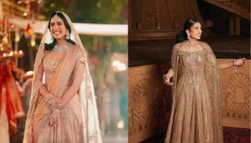 Radhika Merchant Donned A Corset Lehenga Featuring 20,000 Swarovski Crystals From Manish Malhotra