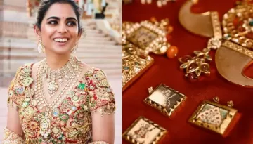 Isha Ambani's Bejewelled Blouse Was Made From Her 'Jadau' Jewellery, Also Had Diamonds And Rubies