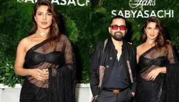 Priyanka Chopra Stuns In A Black Saree With A Sultry Blouse, Netizen Pens, 'The Blouse Is Hideous'