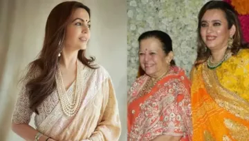 Nita Ambani Poses For An Adorable Photo With Mom, Purnima And Sister, Mamta At Anant's Pre-Wedding