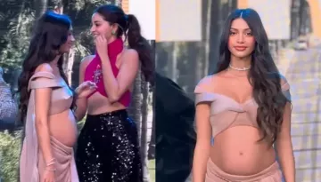 Ananya Panday's Pregnant Cousin, Alanna Flaunts Her Bare Baby Bump At An Event, Dons A Tulle Dress