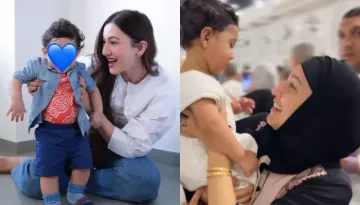 Gauahar Khan And Zaid Darbar Finally Reveal 9-Month-Old Son's Face During Their First Umrah Together