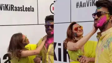 Ankita Lokhande Smears Holi Colors On Hubby, Vicky Jain, The Latter Says, 'Sara Shoshan Husbands...'