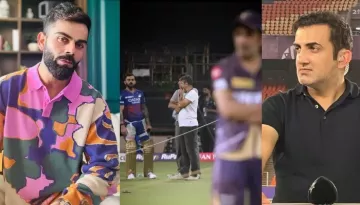 KKR Vs RCB: Virat Kohli Stares At Gambhir In Intense Pics, Netizen Says 'Kaafi Dar Ka Mahol Hai'