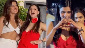 Mannara Says Bye To Priyanka's Mom After B'Day Bash, Internet Say 'Parineeti Is Getting Jealous'
