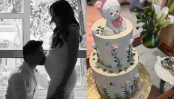 Varun Dhawan's Wife, Natasha Dalal's Teddy-Themed Baby Shower: Cuts A Two-Tiered Cute Cake