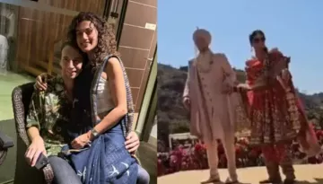 First Glimpse Of Taapsee Pannu's Hushed Wedding With Mathias Boe, She Stunned In A Red Patiala Suit