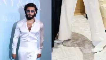 Ranveer Singh Pairs His Outfit With White Heels For An Event, Netizen Pens 'Shayad Deepika Ki Hogi'