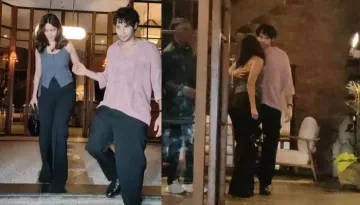 Mrunal Thakur Hugs Siddhant While Seeing Him Off, He Then Holds Her Hands To Help Climb Down Stairs