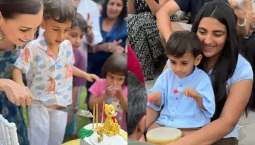 Dia Mirza Hosts An Animal-Themed B'Day Bash For Son, Avyaan, Stepdaughter, Samaira Gives It A Miss