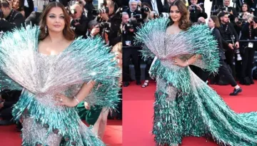 Aishwarya Rai Bachchan Turns 'Peacock Princess' With A Floor-Sweeping Trail For Day-2 At Cannes 2024