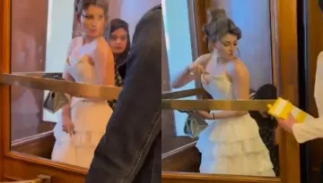 Urvashi Rautela Gets Stuck In A Revolving Door At Cannes 2024, Netizens React To The Awkward Moment