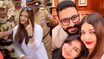 An Injured Aishwarya Rai Bachchan Comes Alone To Vote, Fans Wonder Over Abhishek Bachchan's Absence