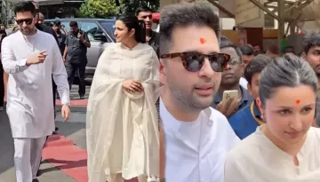 Parineeti Chopra Takes Raghav Chadha To Siddhivinayak Temple After Successful Eye Surgery