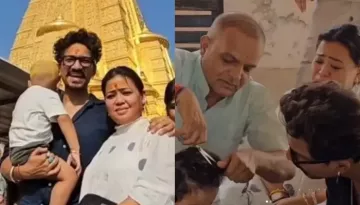 Bharti Singh Breaks Down When Priest Shaves Her Son, Golla's Hair During 'Mundan' Ceremony At Temple