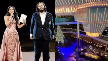 Anant Ambani And Radhika Merchant's Pre-Wedding Celebration Begins With A Starry Night And Fireworks