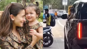 Alia Bhatt's Baby, Raha Excitedly Peeps Out Of Their SUV To Interact With A Dog, Her Cute Clip Viral