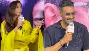 Tabu Pulls Ajay Devgn's Leg By Saying, 'Auron Mein Kaha Dum Tha, Mere Saath..' At Trailer Launch
