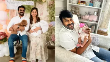 Ram Charan Reveals His Daughter, Klin Kaara's Face On Father's Day: The Daddy-Baby Duo Twin In Red