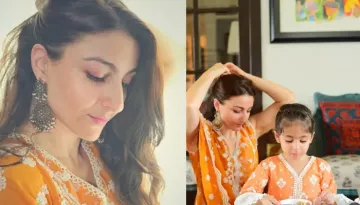 Soha Ali Khan And Inaaya's Eid 2024: Mother-Daughter Twin In Orange, The Little One Plays Piano