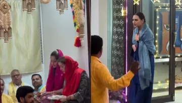 Sonakshi Sinha Dons A Blue Suit For Pre-Wedding 'Puja' At Home, Sports Huge Diamond Engagement Ring