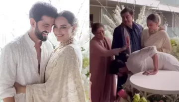 Sonakshi And Zaheer Share Warm Hug, He Plants Kiss On His Bride After Getting Her Parents' Blessing