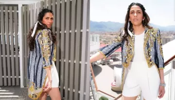 Shloka Mehta Serves Boss Lady Vibes In A Co-Ord Set With The Add-On Of Jacket On Veda's First B'day