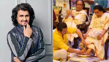 Sonu Nigam Showcases Heartwarming Gesture For Icon, Asha Bhosle, He Washed Her Feet With Rose Petals