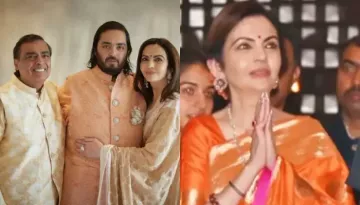 Nita Ambani Looks Resplendent In Orange Silk Saree Paired With Red 'Bindi' And 'Gajra'-Adorned Hair