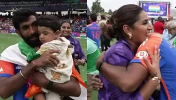 Jasprit Bumrah Gets Emotional As Baby Boy, Angad Witnesses Him Winning T20 WC, Hugs Wife, Sanjana
