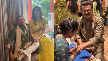 Inside Glimpse Of Sarathkumar's Daughter, Varalaxmi's 'Mehendi' Surfaces, She Dons A Crepe Lehenga