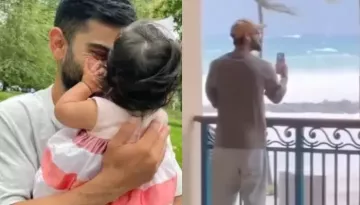 Virat Kohli FaceTimes Anushka Sharma And Kids, Vamika, Akaay To Show Them Hurricane In Viral Video