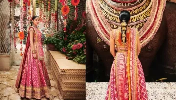 Radhika Merchant Dons 'Durga Shlok'-Inscribed Bandhani Lehenga And Mom's Jewels At 'Mameru' Ceremony