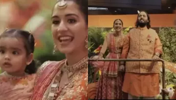 Radhika Merchant Makes Royal Entry At 'Mosalu' Ceremony, Happily Dances With Isha Ambani's Daughter