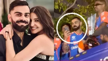 Team India Victory Parade: Virat Kohli Video Calls Anushka And Kids, Vamika And Akaay From Open Bus