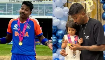 Hardik Pandya Shows Off His Medal To His Son, Wife, Natasa Skips Celebration Amid Divorce Rumours