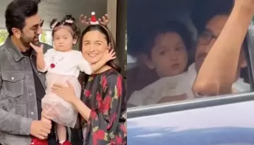 Alia Bhatt's Daughter, Raha Kapoor Enjoys Rain With 'Chachu', Ayan, Plays With A Balloon