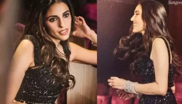 Shloka Mehta Radiated Charm In A Black Embellished Outfit From A Pakistani Designer's Collection