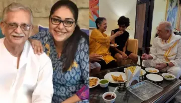 Gulzar And Rakhee Spend Blissful Moment In Rain With 'Chai' And 'Samosa', Meghna Shares A Glimpse