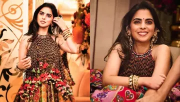 Isha Ambani Dons Custom Torani Lehenga And Tasselled 'Choli' At Anant's Haldi, Adds Heavy Ear Cuffs
