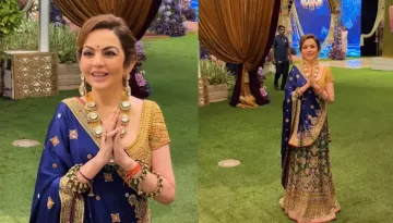 Nita Ambani's Peacock Inspired Look For Anant-Radhika's 'Mehendi', Sweetly Offers 'Prasad' To Paps